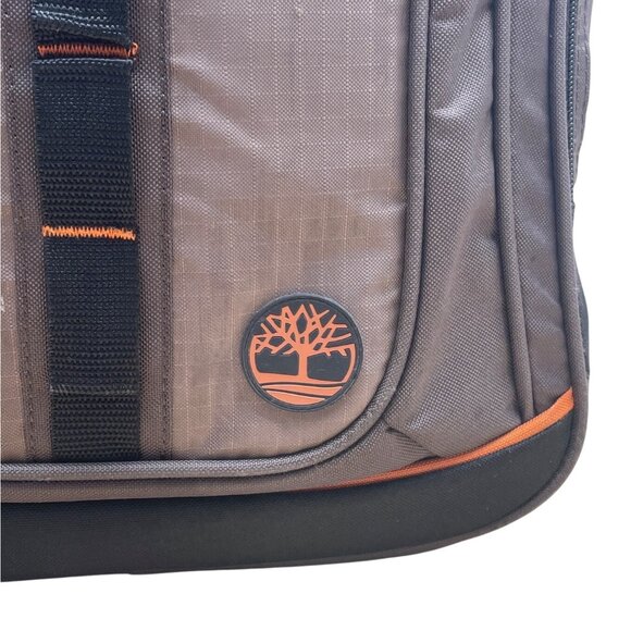 Timberland Capuccino & Orange Accents Jay Peaks Adjustable Straps Backpack Sz L - Picture 6 of 13